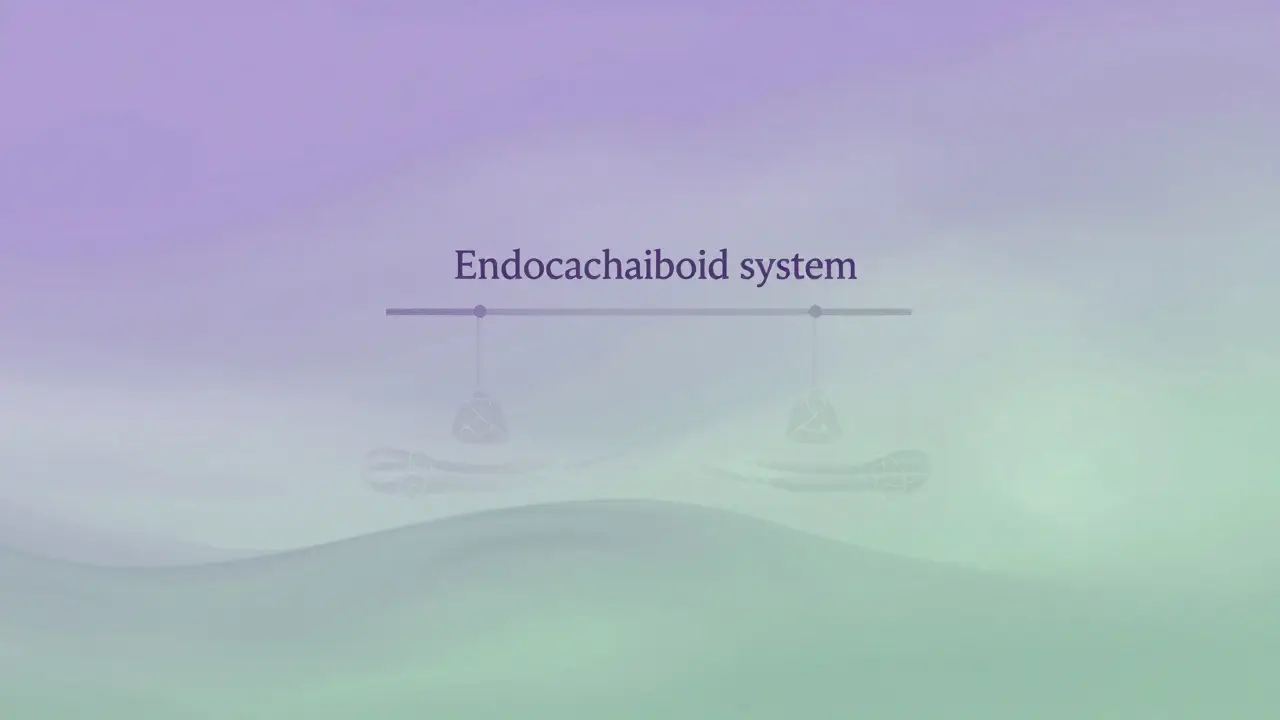 Abstraktní vizualizace rovnováhy endokannabimoidního systému